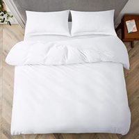 Ensemble de literie en coton écologique 300TC, taille Queen, 6 pièces, avec housse de couette, drap et taies d'oreiller