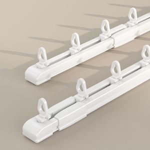 Fabricant de rails de rideaux Longueur personnalisée Pièces de rideaux Montage mural au <span class=keywords><strong>plafond</strong></span> <span class=keywords><strong>Rail</strong></span> de rideaux en aluminium à pliage en S - Product Image 2