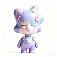 Jouet en PVC personnalisé OEM Chine, personnage étoile Kawaii, macaron dégradé, objet de collection sucré pour décoration de bureau et cadeaux de fêtes