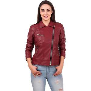 Chaqueta de Cuero para Mujer 2026, Nueva, Personalizada, de Piel de Oveja, de Alta Calidad, Transpirable, con Cuello Alto, Resistente al Viento, de Secado Rápido y Ecológica - Product Image 1