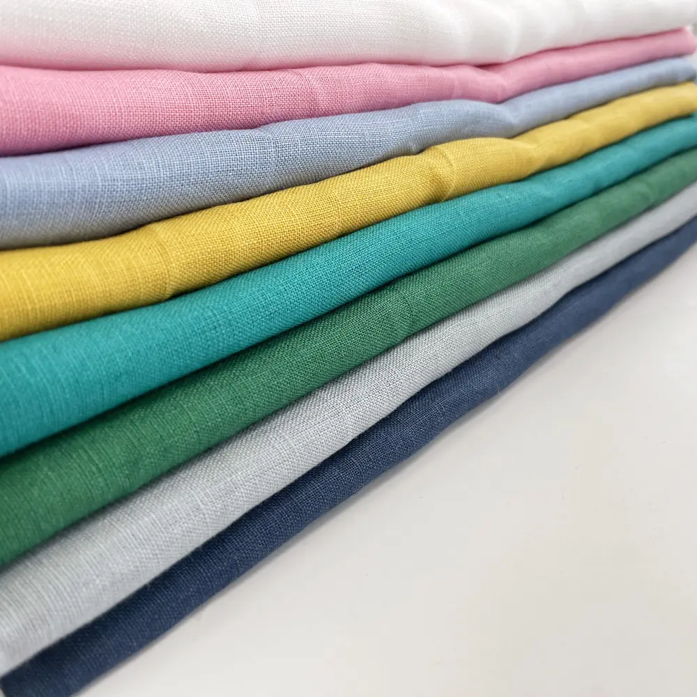 100% Organic pure linen fabric 2021 new linen fabric for clothes