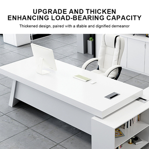 Zitai Tùy Chỉnh Thiết Kế Mới Nhất Kim Loại Mới Hình Chữ <span class=keywords><strong>U</strong></span> Nội Thất Văn Phòng Quản Lý Nhà Giám Đốc Văn Phòng Bàn Với Ngăn Kéo - Product Image 4