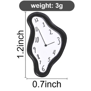En gros, épingles et broches en métal <span class=keywords><strong>à</strong></span> motifs <span class=keywords><strong>de</strong></span> dessins animés, créatives et uniques, avec motifs <span class=keywords><strong>de</strong></span> montre fondante et <span class=keywords><strong>de</strong></span> montre mignonne, badges, cadeaux promotionnels - Product Image 4