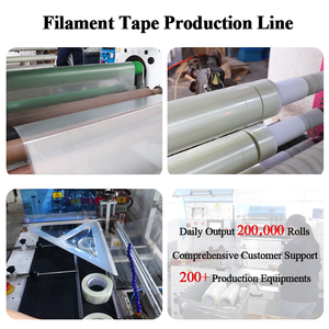 Mono-directional <span class=keywords><strong>Filament</strong></span> đóng đai sợi thủy tinh băng vải không có dư lượng trong suốt gia cố Dải rõ ràng băng dính - Product Image 3