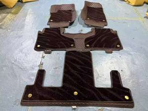 4 러너/랜드 크루저/Alphard/Handlander/Verso 7 인승 차량을위한 고급스러운 맞춤형 정품 가죽 자동차 바닥 매트 - Product Image 3