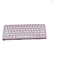 Keyboard dan Mouse nirkabel 78 tombol, Ultra tipis Pink 78 tombol kantor Game 2.4G BT Keyboard dan Mouse Kombo untuk Iphone Mobile pad Tablet Android