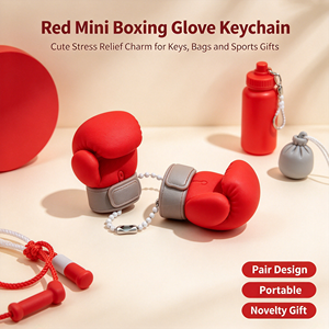 Mini Boxing Glove <b>Ornament</b> Keychain Fun Decorative Bag Charm Novelty <b>Desk</b> Decor Stress Relief Accessory for Bag Key Decora - Product Image 5