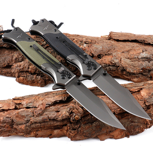 G10 مقبض سكين جيب في الهواء الطلق التخييم الانقاذ سكين للفرد مع التيتانيوم المغلفة شفرة - Product Image 2