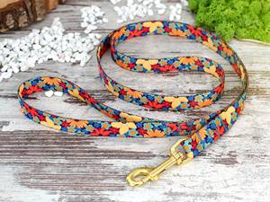 Laisse pour chien à imprimé floral avec deux mousquetons, couleurs personnalisables, adaptée aux races petites/moyennes/grandes - Product Image 4