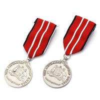 Médaillon souvenir en émail 3d en métal vierge personnalisé médaille commémorative de récompense d'honneur avec barre de ruban