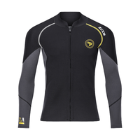 Veste de plongée Shan Apparel pour adultes, logo frontal, néoprène respirant 1,5 mm, col en V, doublure en coton, fermeture éclair au dos, unisexe, canyoning, plongée