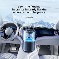 Diffuseur de parfum automatique intelligent pour voiture, rechargeable par USB, diffuseur d'air électrique pour voiture, vaporisateur de parfum aromatique avec lumière ambiante RVB