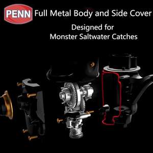 PENN SPIN FISHER VII SSVII 3500-10500 Rolle Max <span class=keywords><strong>Drag</strong></span> 6,8-22,6 kg Spinn rolle Voll metall körper Großwild-Spinn rolle - Product Image 4