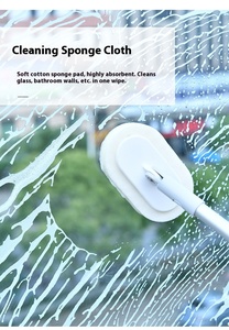 Nueva Mopa Plana Multifuncional <span class=keywords><strong>para</strong></span> Limpieza de Pisos con Mango Largo Telescópico, Cepillo <span class=keywords><strong>para</strong></span> Fregar Azulejos de Bañera Combinado con Herramientas de Limpieza - Product Image 2
