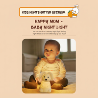 Lampe Lapin en Silicone Mini RGB Portable Personnalisable, Tactile, à Intensité Variable, Multicolore, Rechargeable par USB, pour Chambre d'Enfant et Crèche