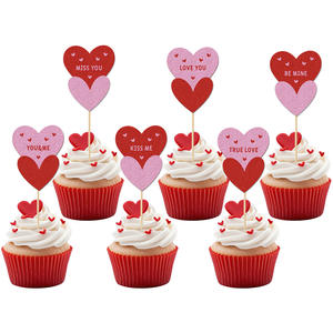 12PCS Saint Valentin gâteau carte Sweet love Cake Toppers décoration <span class=keywords><strong>de</strong></span> gâteau mariage fiançailles fête d'anniversaire - Product Image 2