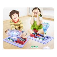 Kit de blocs de circuits électroniques, arbre de Noël à fibres optiques, disque LED rotatif, tige, jouet d'expérimentation scientifique, cadeau pour enfants
