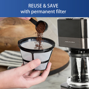 <span class=keywords><strong>Cafetière</strong></span> à <span class=keywords><strong>filtre</strong></span> à café de qualité supérieure pour la maison et le bureau, haute performance, dotée d'un <span class=keywords><strong>filtre</strong></span> <span class=keywords><strong>permanent</strong></span> et d'une plaque de maintien au chaud automatique - Product Image 2