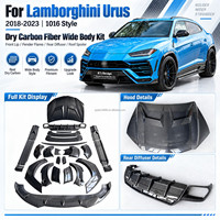 Kit carrosserie large en fibre de carbone sèche style 1016 pour Lamborghini Urus 2018-2023, comprenant lèvre avant, extensions d'ailes et diffuseur arrière