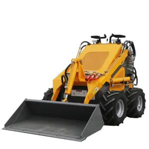 China electric diesel mini loader used kubota/yanmar engine oil mini wheel skid steer loader front end loader