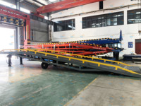 Rampe de chargement hydraulique mobile 10 tonnes, rampes de chargement/déchargement de conteneurs pour chariots élévateurs à hauteur réglable 6 tonnes, 10 tonnes, 15 tonnes
