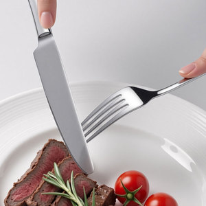 Cubiertos Clásicos de Acero Inoxidable 304, Cuchara, Tenedor y Cuchillo, Juego de Cubiertos para Hotel, Cubiertos Pesados para Bodas y Eventos - Product Image 4