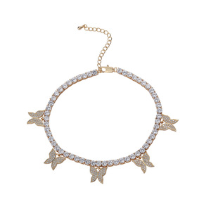 Bracelet de cheville papillon en zircon glacé, bijoux de haute qualité, 4mm, Hip Hop, chaîne de tennis, vente en gros, meilleure vente, - Product Image 6