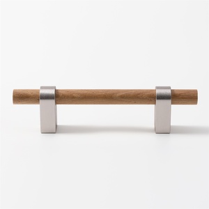 MAXERY - Tiradores de Muebles de Diseño Nórdico Moderno, de Madera Maciza de Roble Blanco, Tiradores de Aluminio para Armarios de Cocina, Perillas para Cajones - Product Image 4