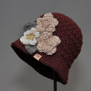 Crochet Montgomery Seau Chapeau Motif Automne Hiver Applicable <span class=keywords><strong>Chunky</strong></span> Fil Matériel Quotidien Partie Utilisation Damier Style pour Enfants - Product Image 4