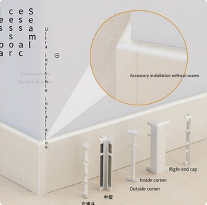 Zócalo de Aleación de Aluminio Ultrafino y Extremadamente Estrecho, Estilo Crema, Sin Necesidad de Pegamento, Sin Juntas - Product Image 5