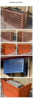 Cubierta de aluminio para aire acondicionado, impermeable, anticorrosión, con rejilla de lamas, grabado láser 3D, para exteriores, venta al por mayor de fábrica