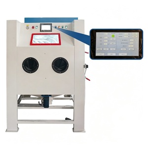 Safety Interlock Automatic Turntable <b>Sandblasting</b> Cabinet Metal Surface Cleaning Machine - Product Image 5