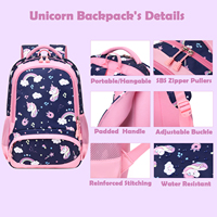 Ensemble de Sacs d'École Imperméables pour Enfants de Notre Marque, Cartables Scolaires et Sacs à Dos Unisexes pour Filles, avec Sac Repas, Trousse et Utilisation en Camping Extérieur