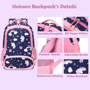 Conjunto de mochilas escolares para niños impermeables de marca propia, mochilas Unisex para niñas y estudiantes, mochila escolar, bolsa para el almuerzo, bolsa para bolígrafos, para acampar al aire libre - Product Image 2