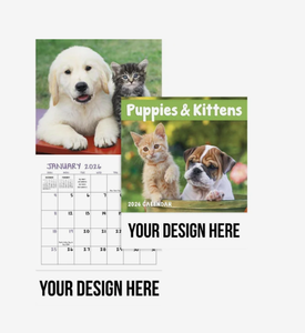 Calendari Mini 2026 Personalizzati con Logo per Cuccioli e Gattini, Simpatici Animali Domestici, <span class=keywords><strong>da</strong></span> Scrivania o <span class=keywords><strong>da</strong></span> Parete, Regalo Promozionale - Product Image 5