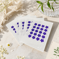 20pcs Plester Jerawat Hidrokoloid Bentuk Bunga Ungu untuk Wajah Tahan Air Perawatan Jerawat Siang/Malam Vegan Bebas Kekejaman Semua Jenis Kulit