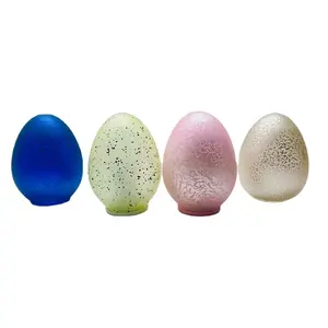 LED Speckled Easter Glass Egg Props Decorative Painted Adornments