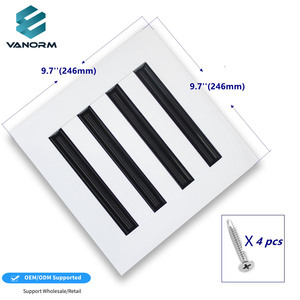 8x8 モダンなエアコン吹き出し口カバー装飾用ホワイトアルミニウム合金リニアスロットディフューザー、エアコン用モダンレジスター＆グリル - Product Image 2