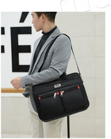 Bolsa de Lona Oxford para Portátil, Maletín de Gran Capacidad para Viajes de Negocios, para Hombre