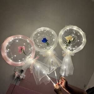 Ballons <span class=keywords><strong>Bobo</strong></span> transparents lumineux, bouquet de roses, ballon <span class=keywords><strong>Bobo</strong></span>, ballon de la Saint-Valentin, ballon à bulles LED pour joyeux anniversaire - Product Image 3