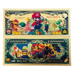 Nouveau modèle 2026 Super Mari Banknote plaqué or 24 carats pour cadeaux - Product Image 1