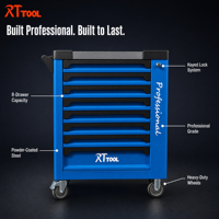 Chariot à outils multifonctionnel RTTOOL 279 pièces avec tiroirs métalliques et roulettes pour service automobile