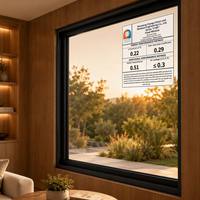 Ventana Fija de Aluminio sin Mantenimiento con Recubrimiento en Polvo y Vidrio Templado para Construcción de Oficinas