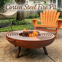 Brasero en acier Corten sur mesure à faible entretien, barbecue et poêle d'extérieur durables en acier Corten pour jardin et cour arrière, vente en gros