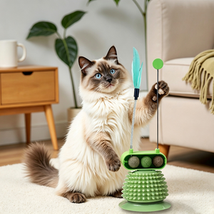 Grattoir auto-nettoyant pour chat - Jouet à mâcher et à stimuler avec herbe à chat pour l'auto-entretenissement des animaux de compagnie - Product Image 6