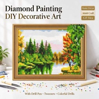 Peinture au diamant 5D ronde moderne à faire soi-même pour adultes, peinte à la main, avec cadre, pour la décoration de la maison