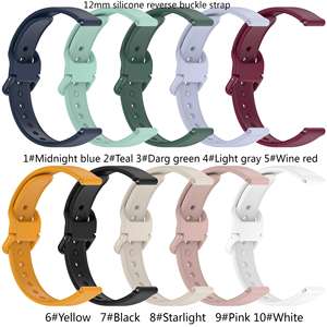 Fourniture en vrac pour Bracelet intelligent 12mm boucle Bracelet universel en Silicone liquide pour <span class=keywords><strong>huawei</strong></span> <span class=keywords><strong>Band</strong></span> 8/9/10 xiaomi <span class=keywords><strong>Band</strong></span> 8/9 - Product Image 1