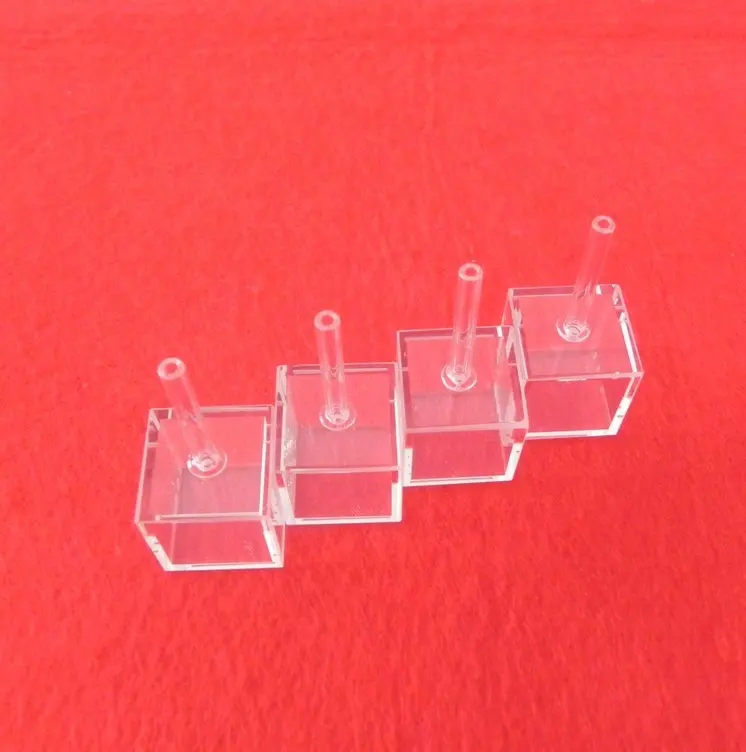 Cao chính xác Cuboid Pyrex Borosilicate Glass cuvette Hơi nguyên tử di động