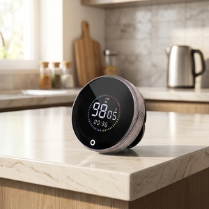 Minuteur de cuisine numérique LED intelligent personnalisé, grand format, magnétique, sur pied, avec affichage visuel, réglage du volume, rappel de temps et fonction de charge pour la cuisson - Product Image 5