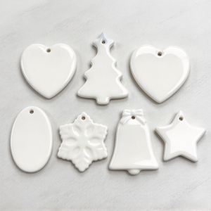 Pendentif en céramique à sublimation en gros, pour impression par transfert thermique, en porcelaine blanche, ornement personnalisé, souvenir, artisanat, cadeau - Product Image 2